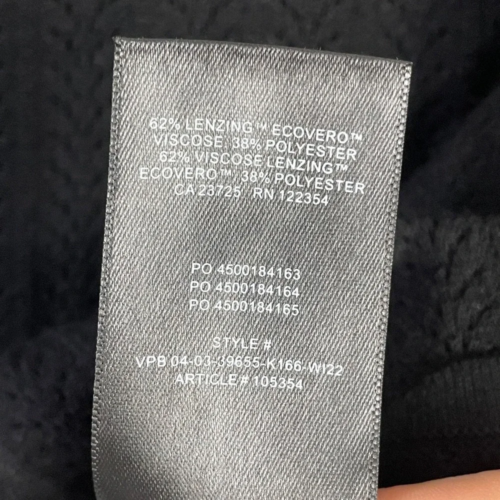 Aritzia Wilfred Parcel Sweater Small Black Coquette Scalloped Hem Dark‎ Romantic